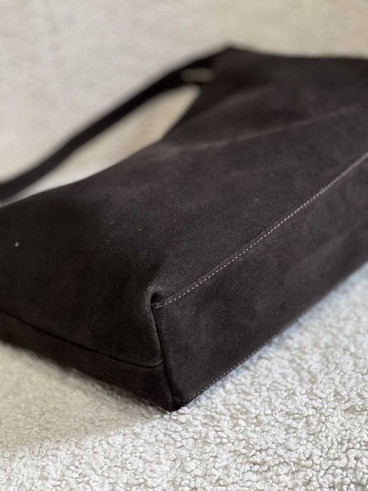 Сумка жіноча замшева коричньова