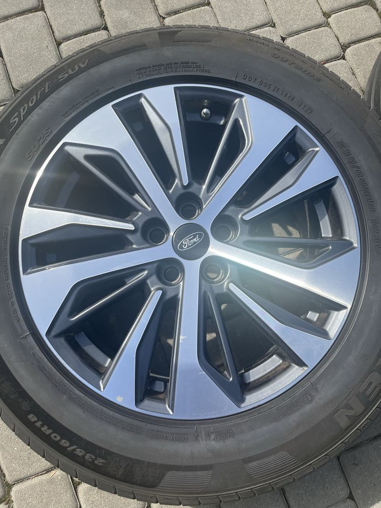 Alufelgi 5x108 18 cali Ford Edge Kuga S-max opony 235/60/18 czujniki