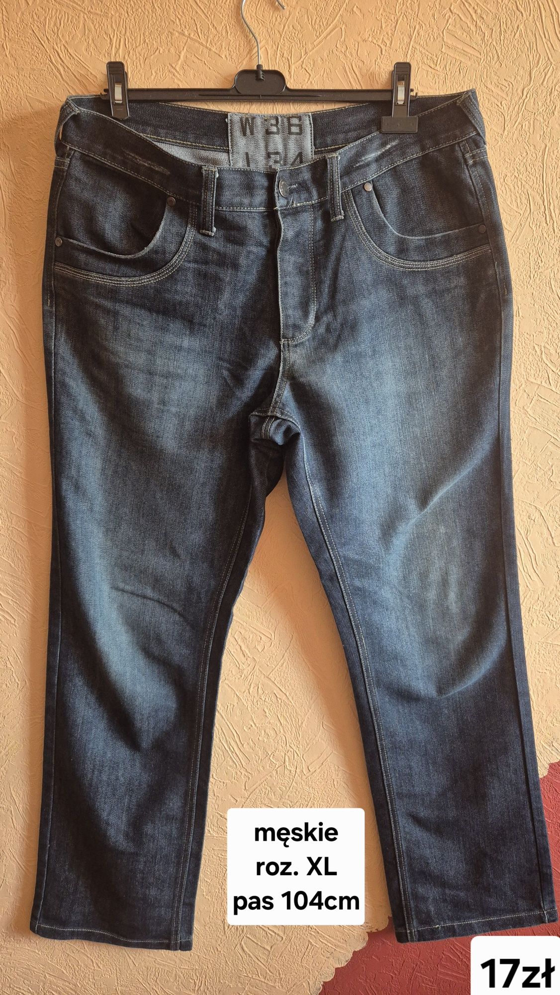 Męskie spodnie jeans rozmiar XL