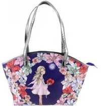 Curved Shopper Bag - Midnight Garden