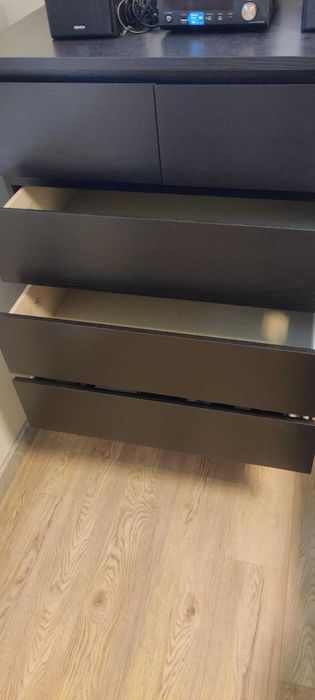 malm czarnobrąz 80x123 nowa złożona kupiona w IKEA 6 szuflad.