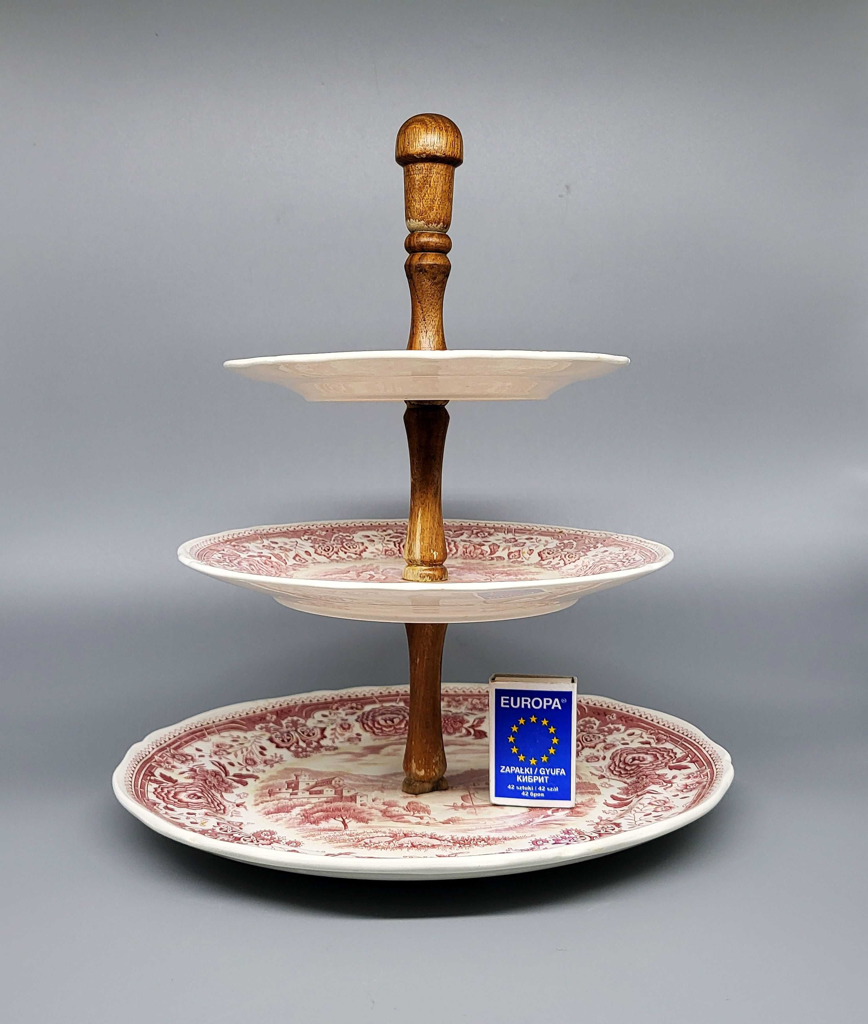 Etażerka trzy poziomowa patera Villeroy & Boch Burgenland vintage