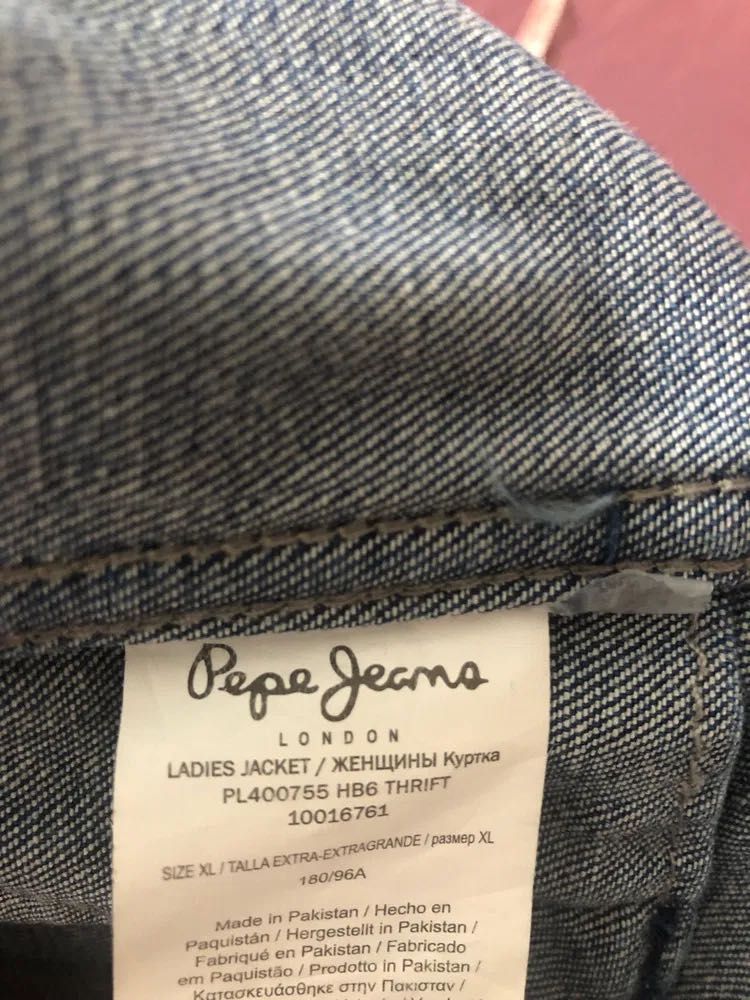 PEPE JEANS kurtka katana jeans Thrift PL400755 Niebieska Regular Fit