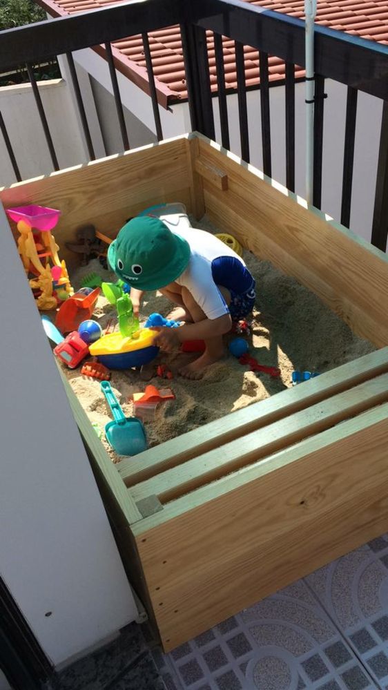 Caixa de areia infantil