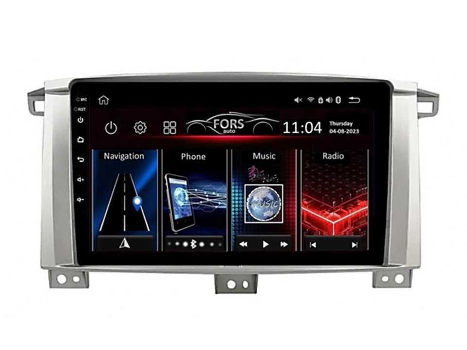 Radio samochodowe Android Toyota Land Cruiser 100 (9") 2003.-2008