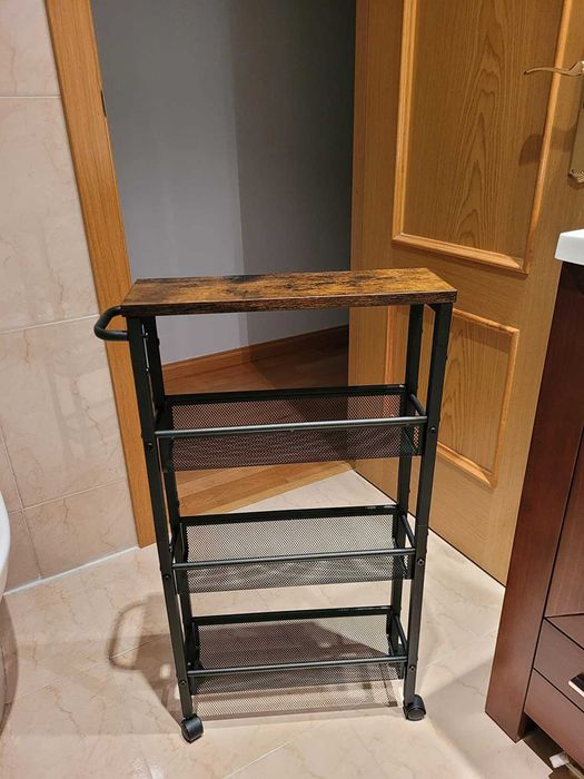 Półki akcesoria do łazienki z poziomami czarny przechowywanie