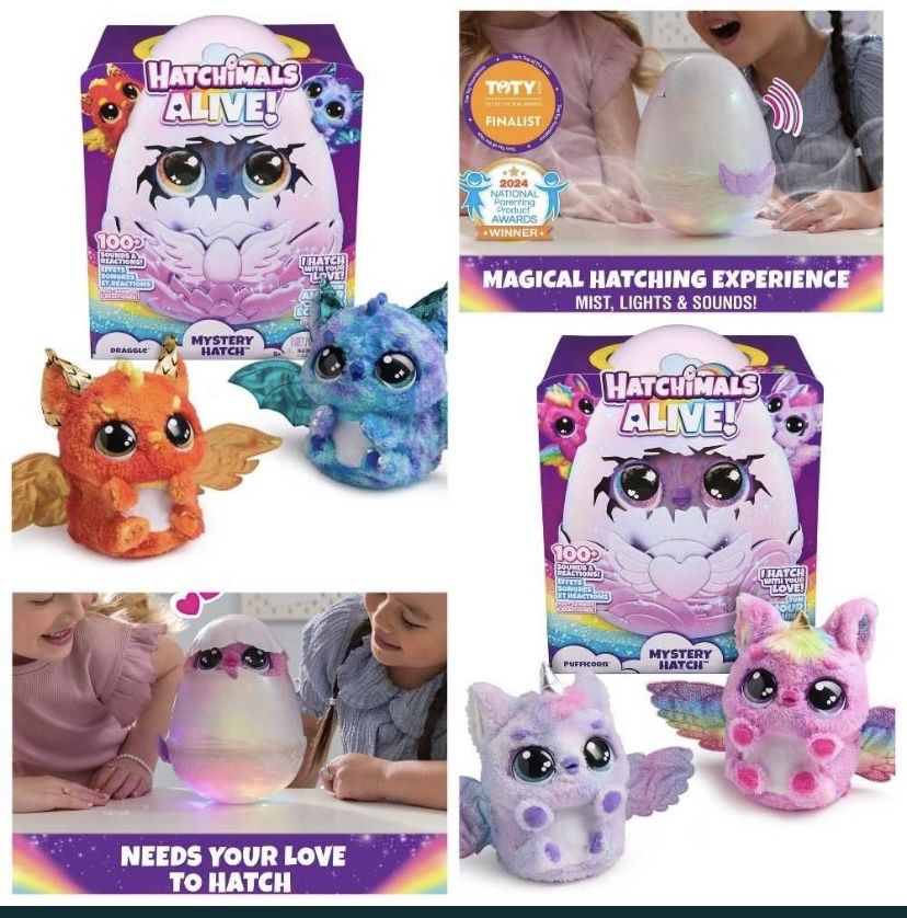 Hatchimals хетч хетчімалс Паффі пафікорн Драко яйцо яйце хатчімалс