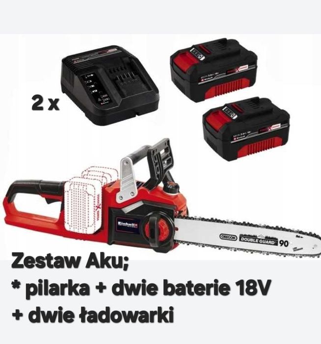 Pilarka Piła łańcuchowa Akumulatorowa Einhell Zestaw z baterią i ładow
