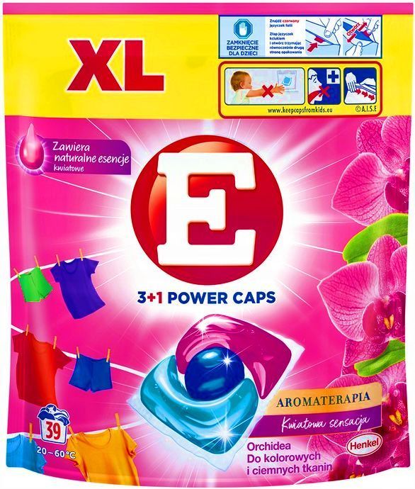1x  E orchid 39 + color caps 39 kapsułki do prania kolorów