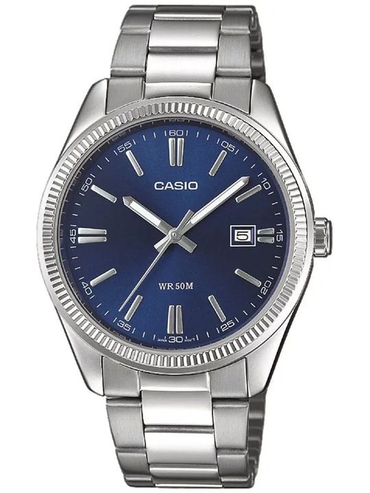 Zegarek Męski Casio Mtp-1302pd-2avef Stalowy Datownik Bransoleta + Box