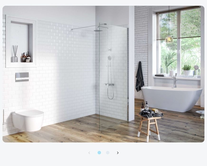 Ścianka prysznicowa walk-in prosta 90x200 cm