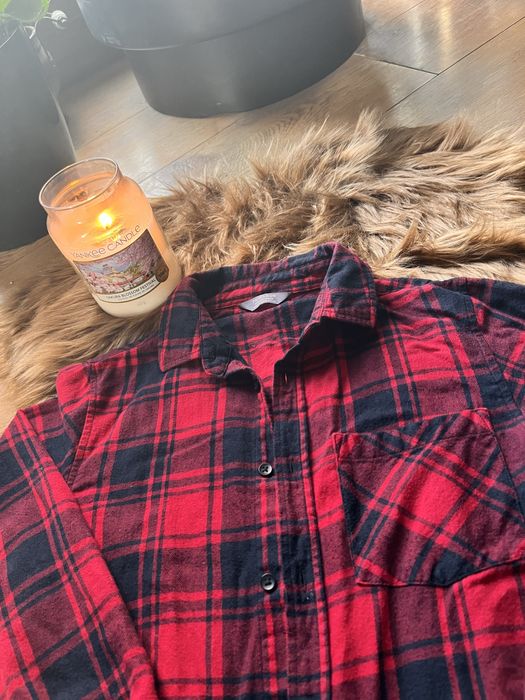 Czerwona koszula w czarna krate chlopieca r.152 Primark r.152