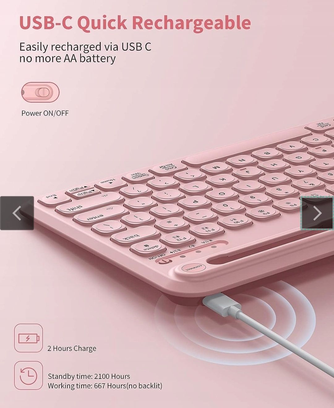 Бездротова Bluetooth-клавіатура Jelly Comb з підсвіткою ISJ-DJC01