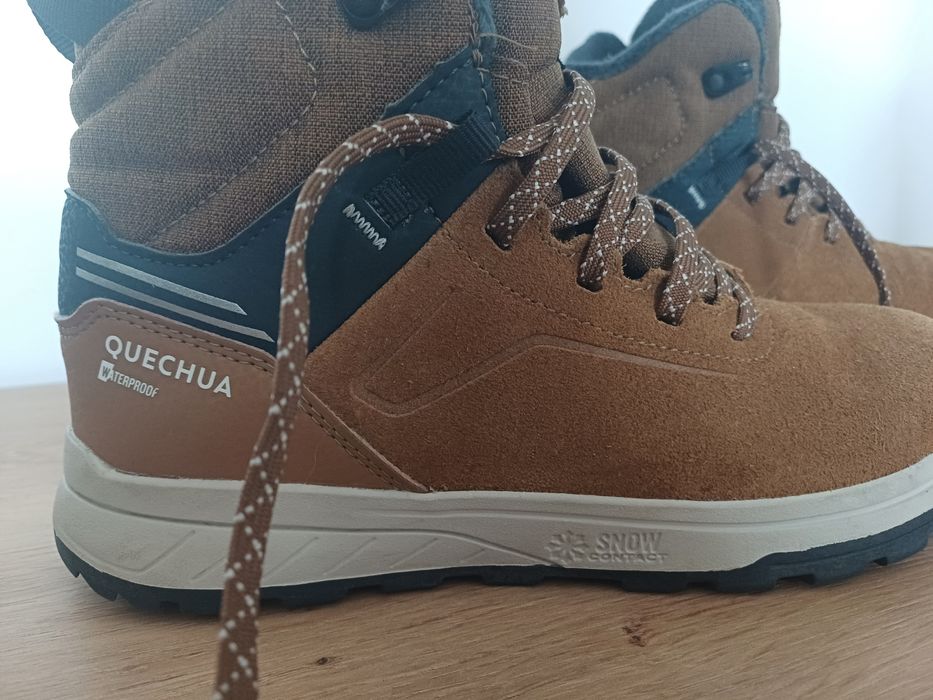 Buty Quechua rozmiar 35 / 36 zimowe trzewiki waterproof chłopięce
