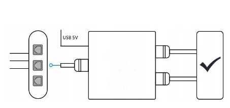 Adapter rozdzielacz Mini Switch Splitter LAN Ethernet 2xRJ45 1000M 1GB