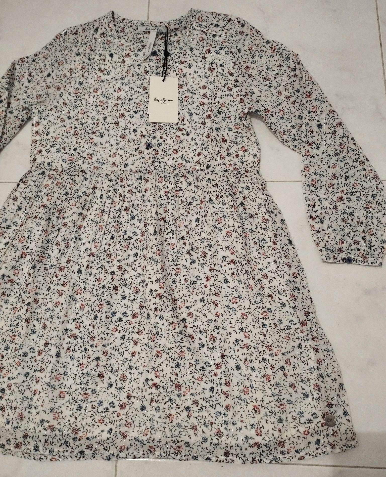Vestido Florido Pepe Jeans Novo - 10 anos