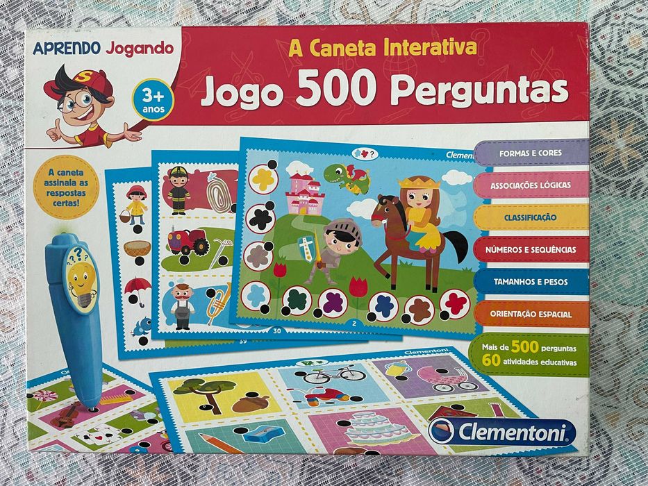 Jogo Clementoni: A Caneta Interativa – 500 Perguntas