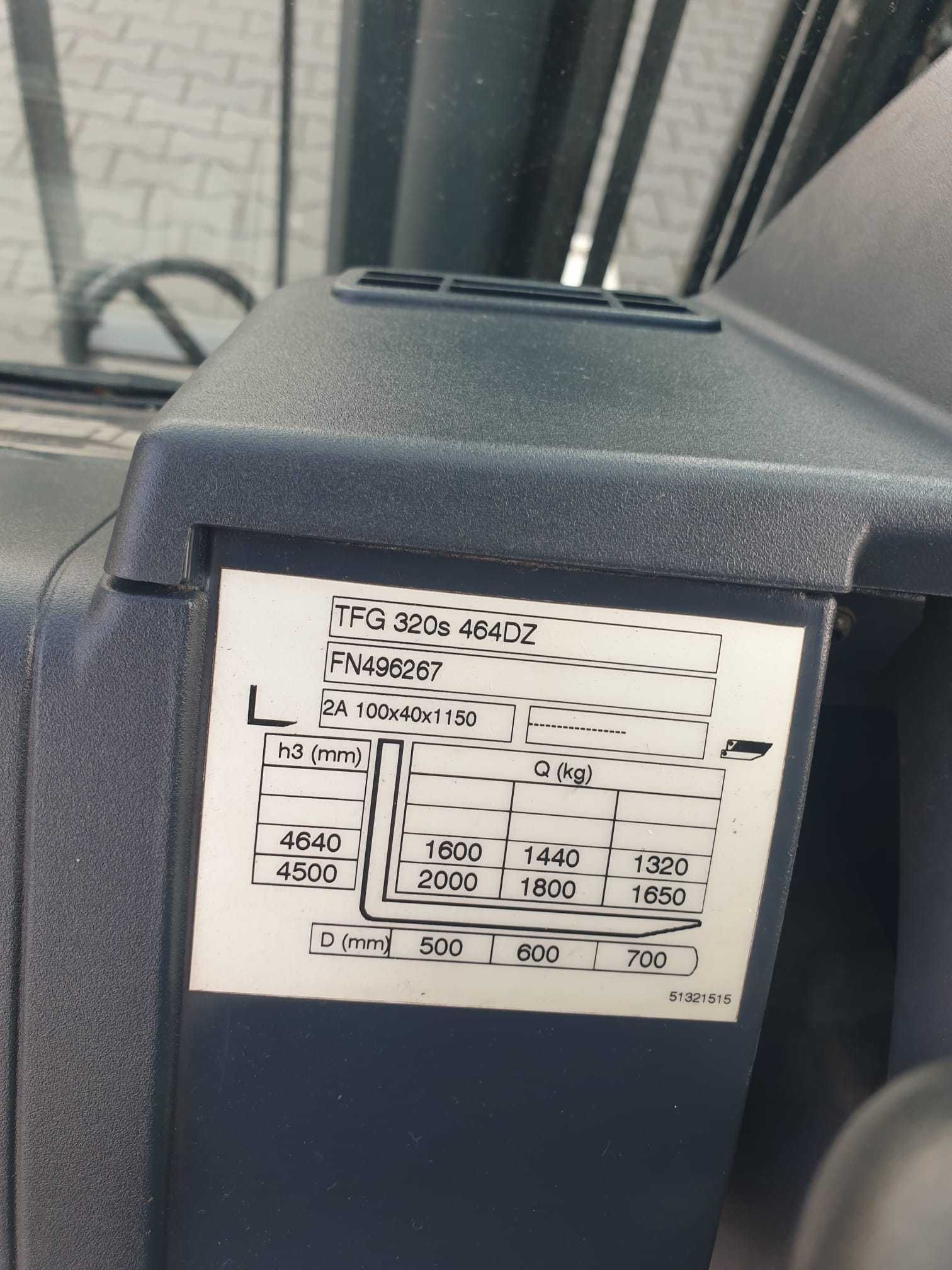 Wózek widłowy Jungheinrich TFG320 Triplex wolny skok, przesuw boczny
