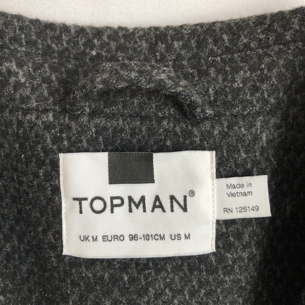 Класичне Чоловіче Пальто Topman Long Wool Coat