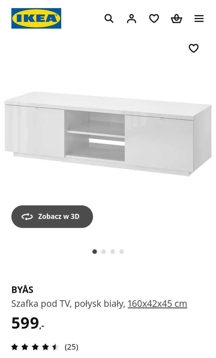 Szafka RTV Ikea bialy połysk