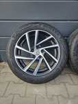 Felgi 16'' 5x100  VW czarny poler + opony Continental x 4