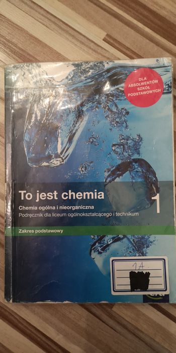 Podręcznik do chemii klasa 1 technikum Nowa era To jest chemia