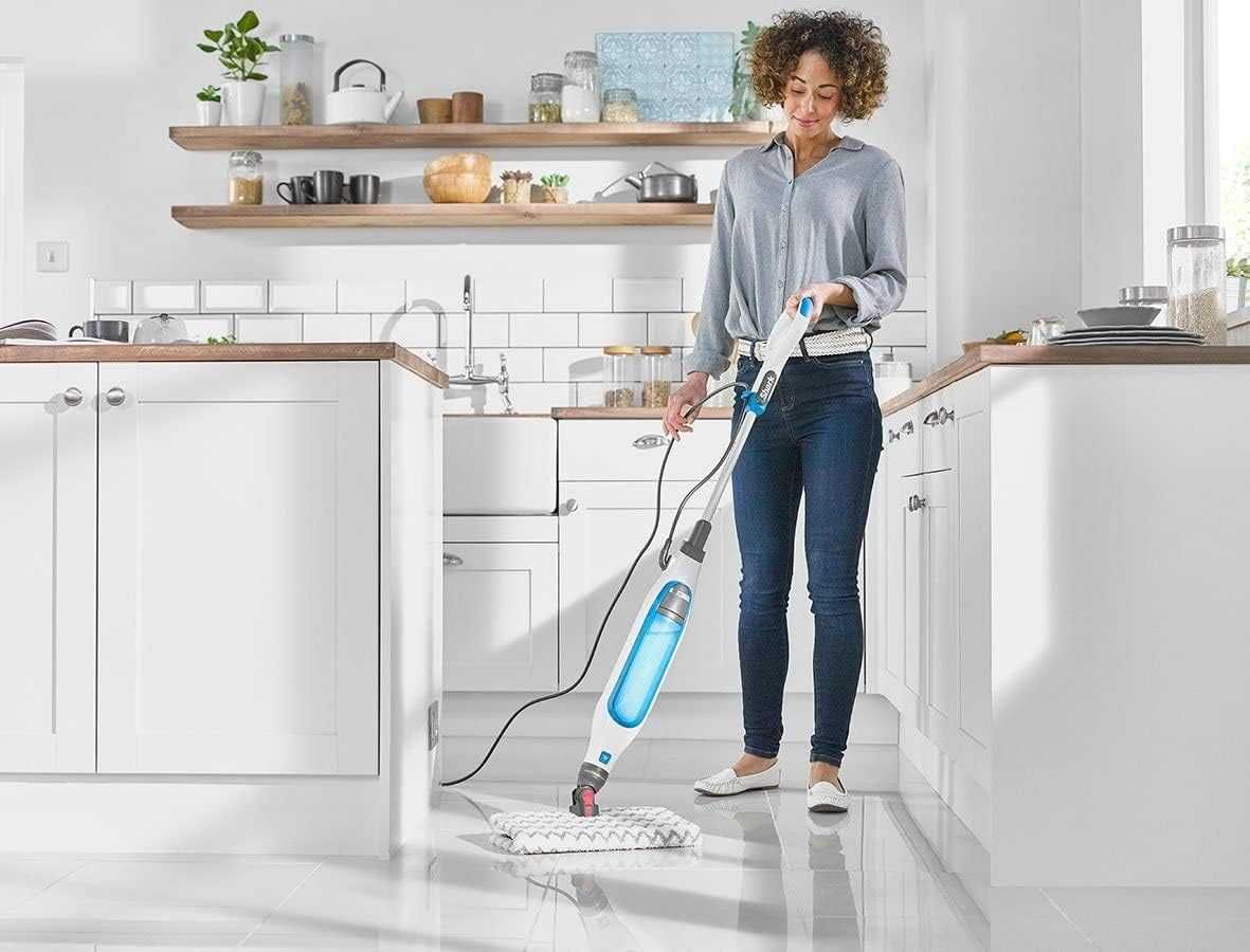 SHARK S6001EU Klik n’ Flip elektryczny mop parowy 1050W, myjka parowa