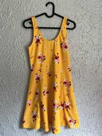 Sukienka H&M żółta kwiaty