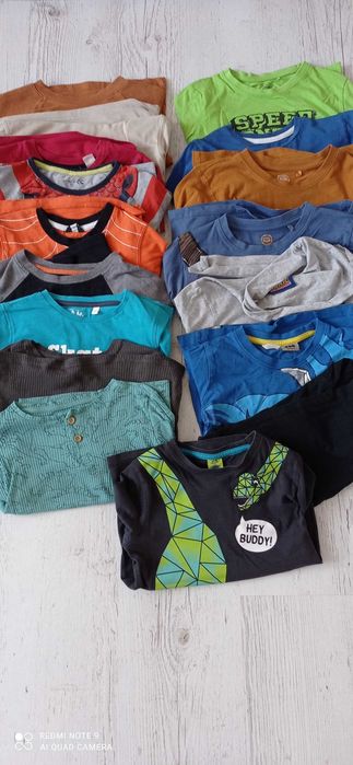 Bluzki chłopięce z długim rękawem, rozm. 116