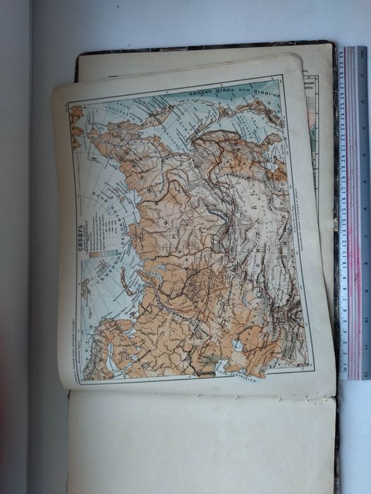 1903 г Атлас всеобщей географии Линберг 34 карты комплект.