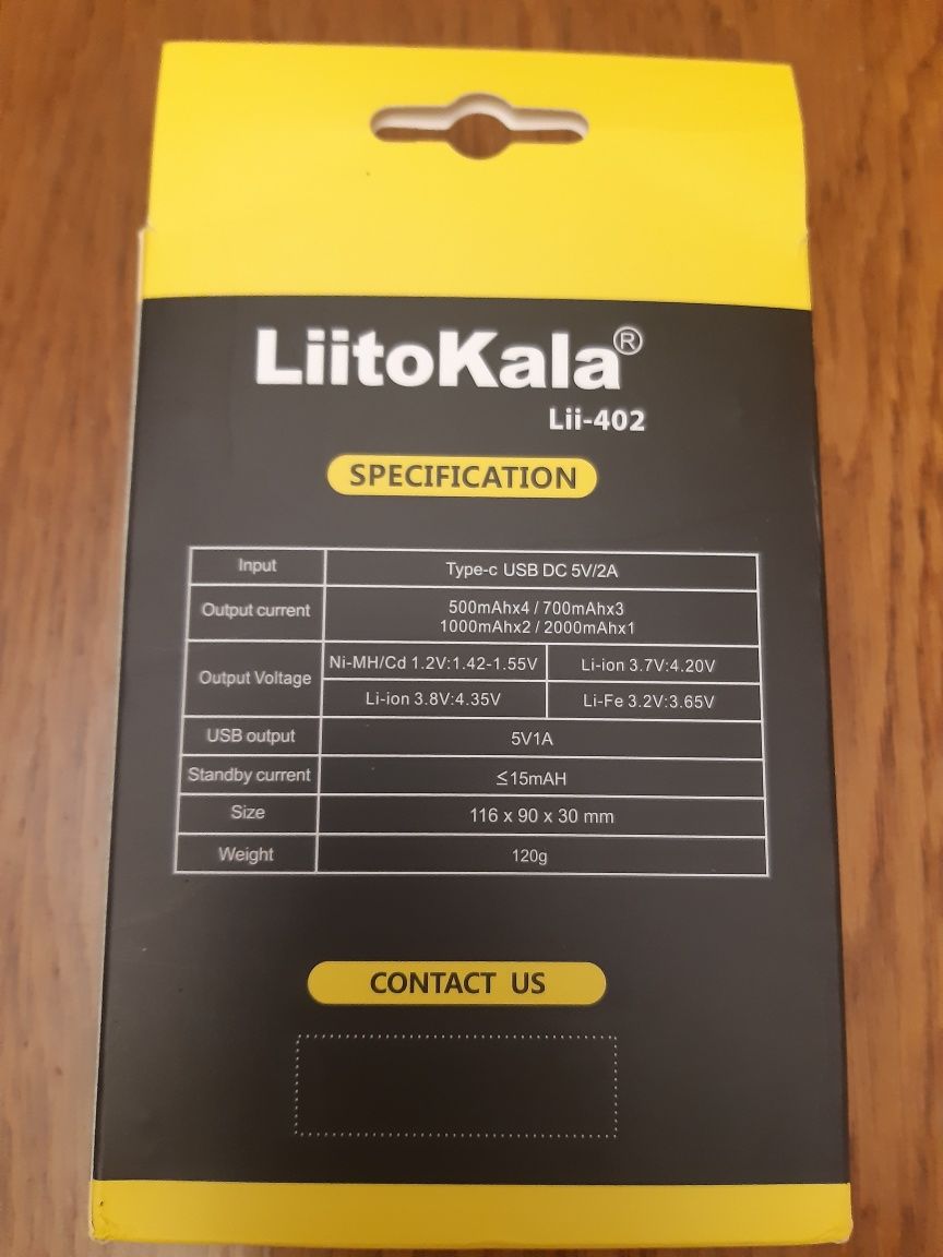 Зарядное устройство на 4 порта LiitoKala 402 для аккумуляторов