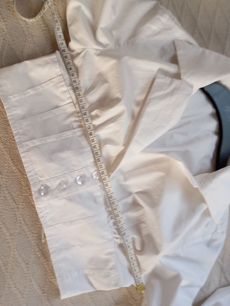 SHEIN XS-S gorsetowa bluzka biała z kołnierzykiem