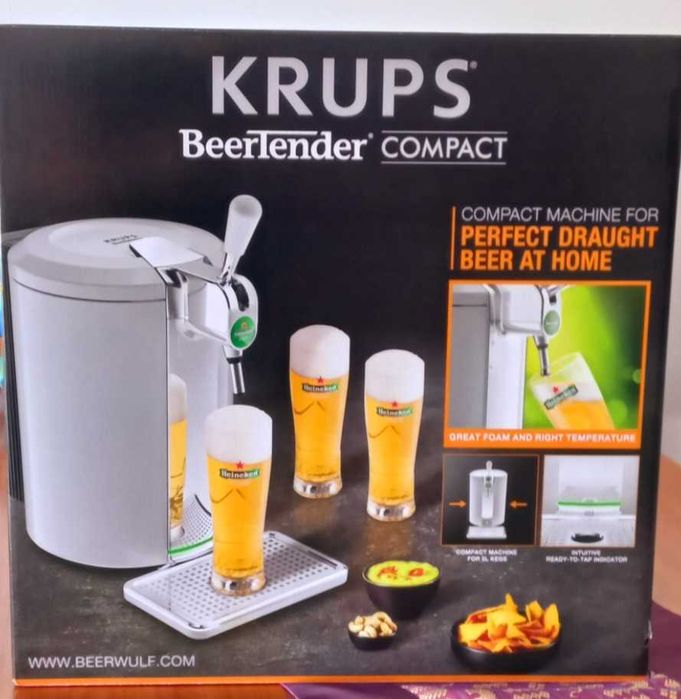 Nova - Krups Beertender Compact - Máquina de cerveja nova e selada.