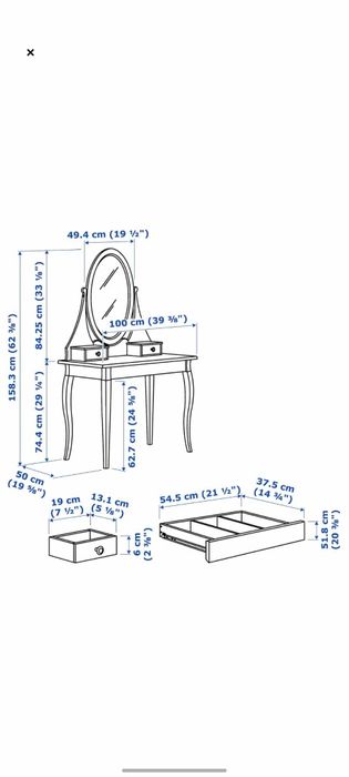 Toaletka Hemnes Ikea