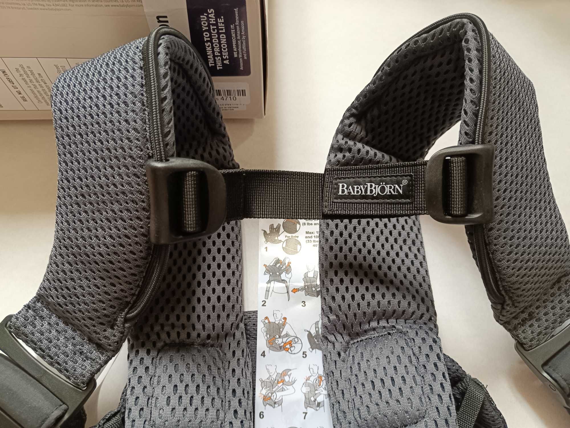 Новый рюкзак Babybjorn One Air Mesh Antracite переноска кенгуру