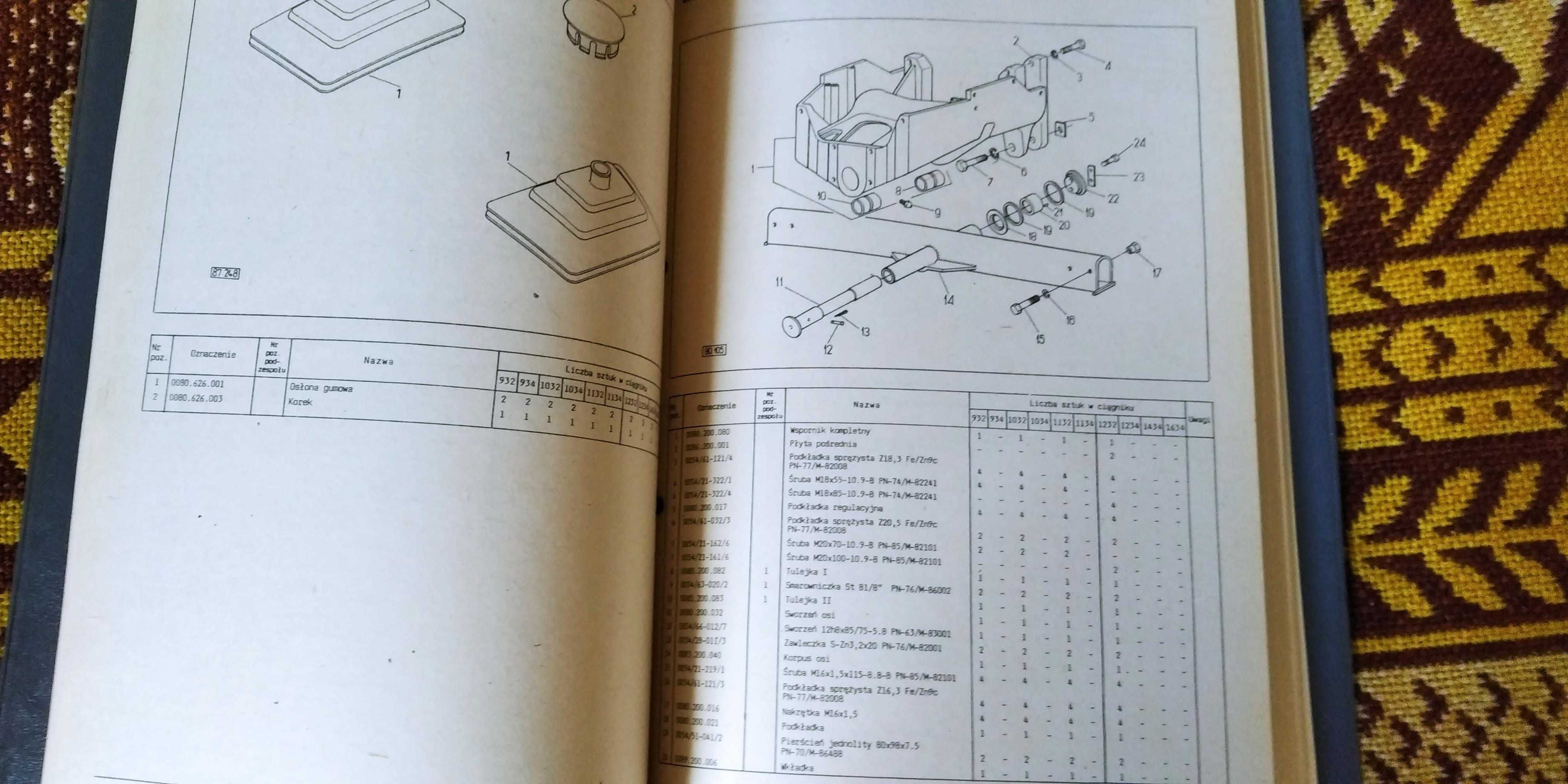 Katalog Ursus 932,934,1032,1034,1132,1134,1232,1234,1434,1634