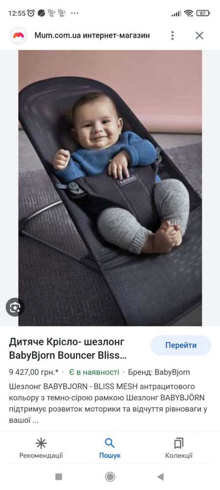 Шезлонг Babybjorn Висилаю!!!