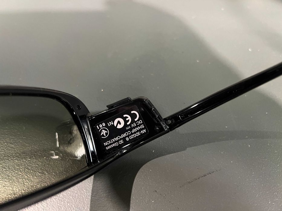 Okulary aktywne 3D Sharp AN-3DG20-B do telewizora – 2 szt.