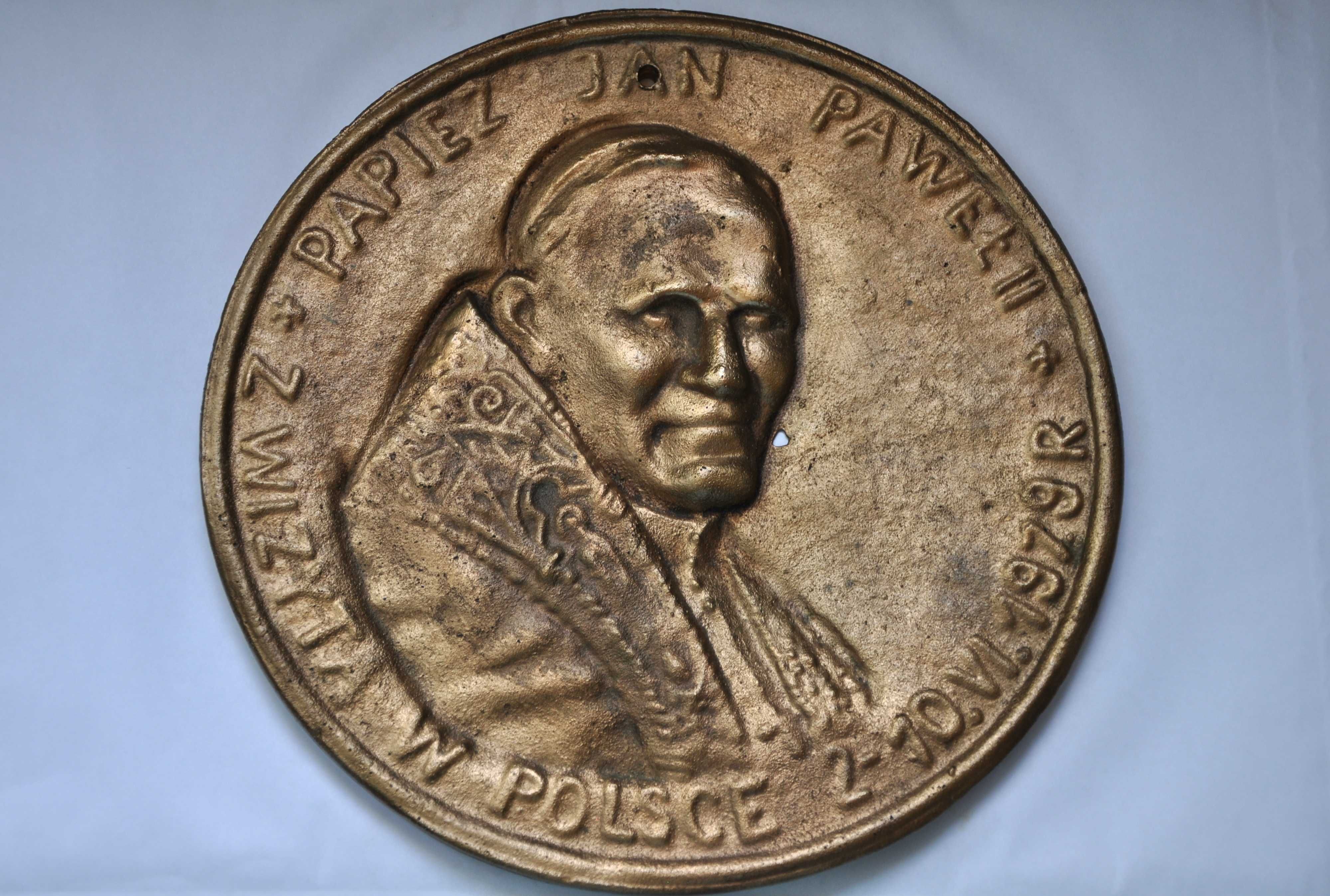 Medal-plakieta Jan Paweł II Z Wizytą w Polsce 1979 r.Ogromny- 1,87 kg