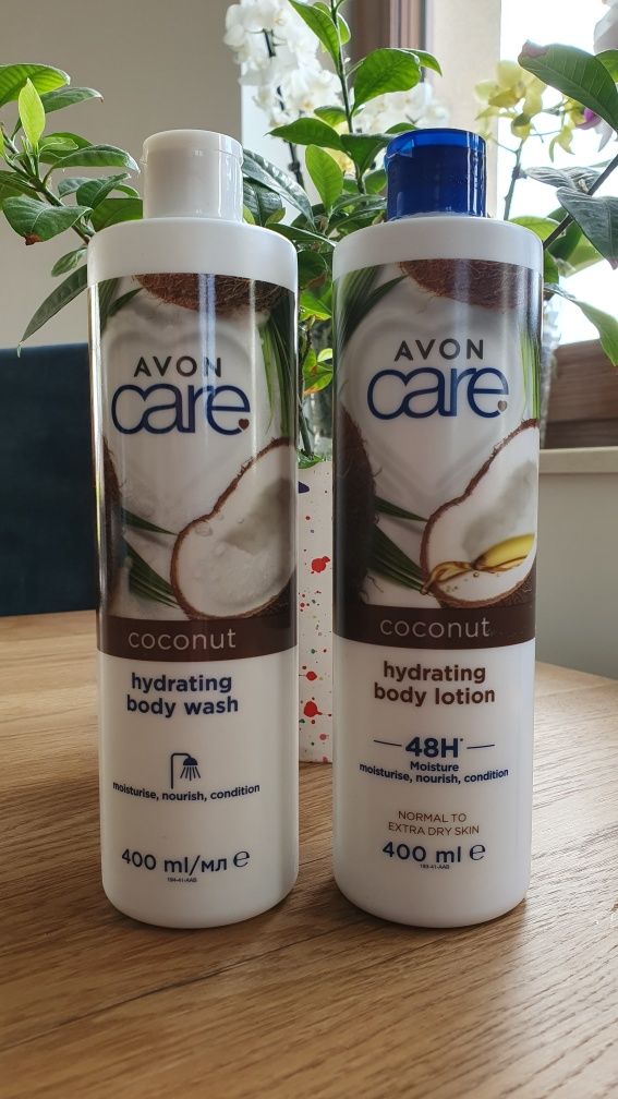 Zestaw Avon Care coconut mleczko do mycia + balsam