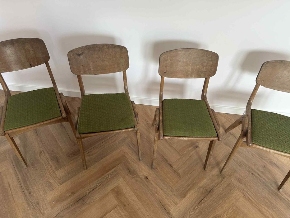 Komplet krzeseł Bumerang typ 229XB Gościcińska Fabryka Mebli PRL