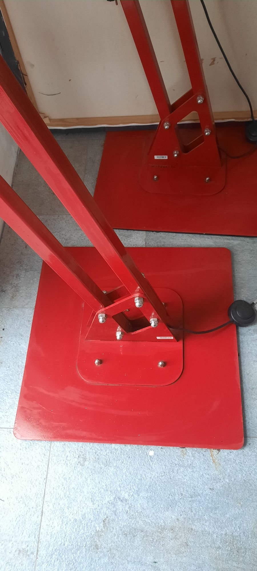 Lampa podłogowa kreślarska duża czerwona-KING SIZE