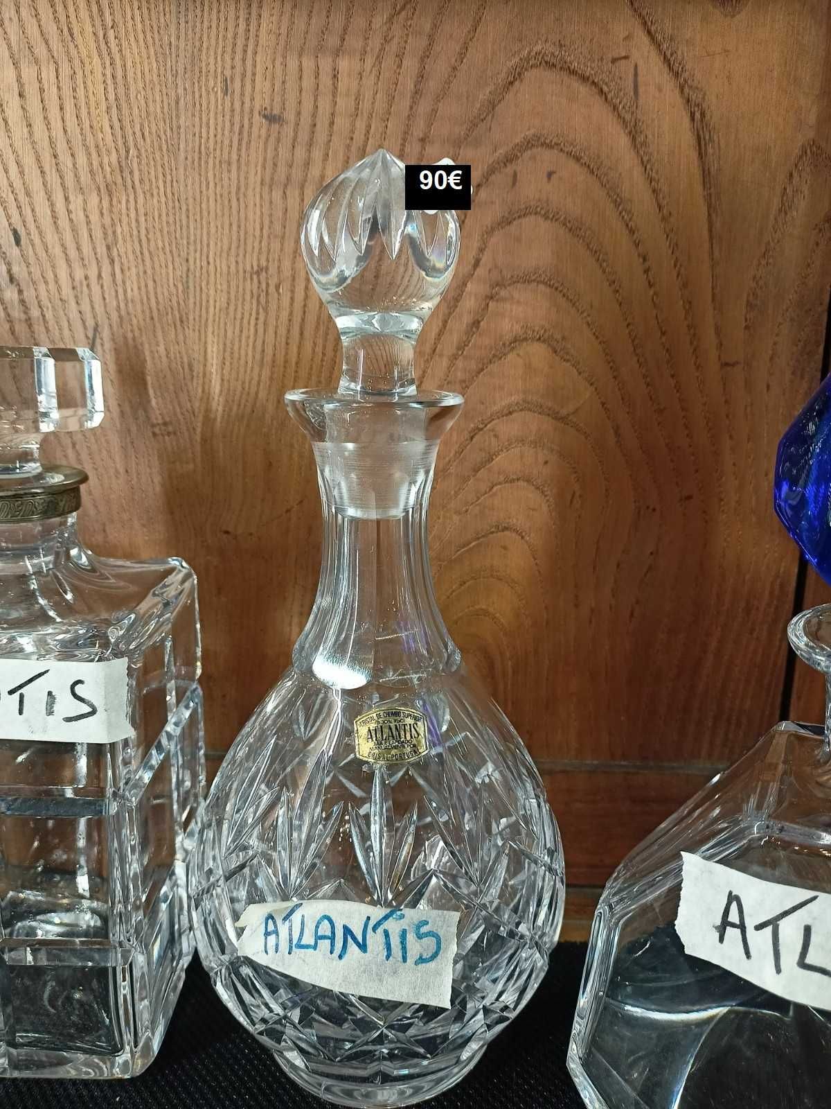 Lote Garrafas Cristal Atlantis