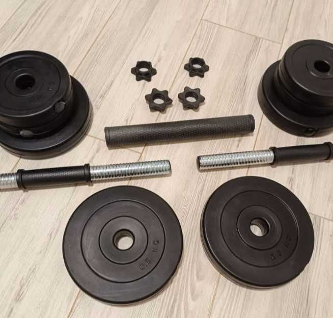 Гантелі 2 шт по 21 кг розбірні + з'єднувач штанга перехідник набірні 2