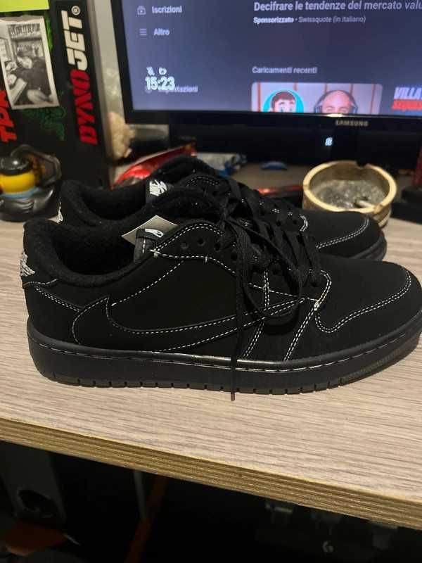 TravisScottxAirJordan1LowOG"Black/ r.45