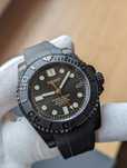 Seiko stealth marinemaster czarno złoty mod