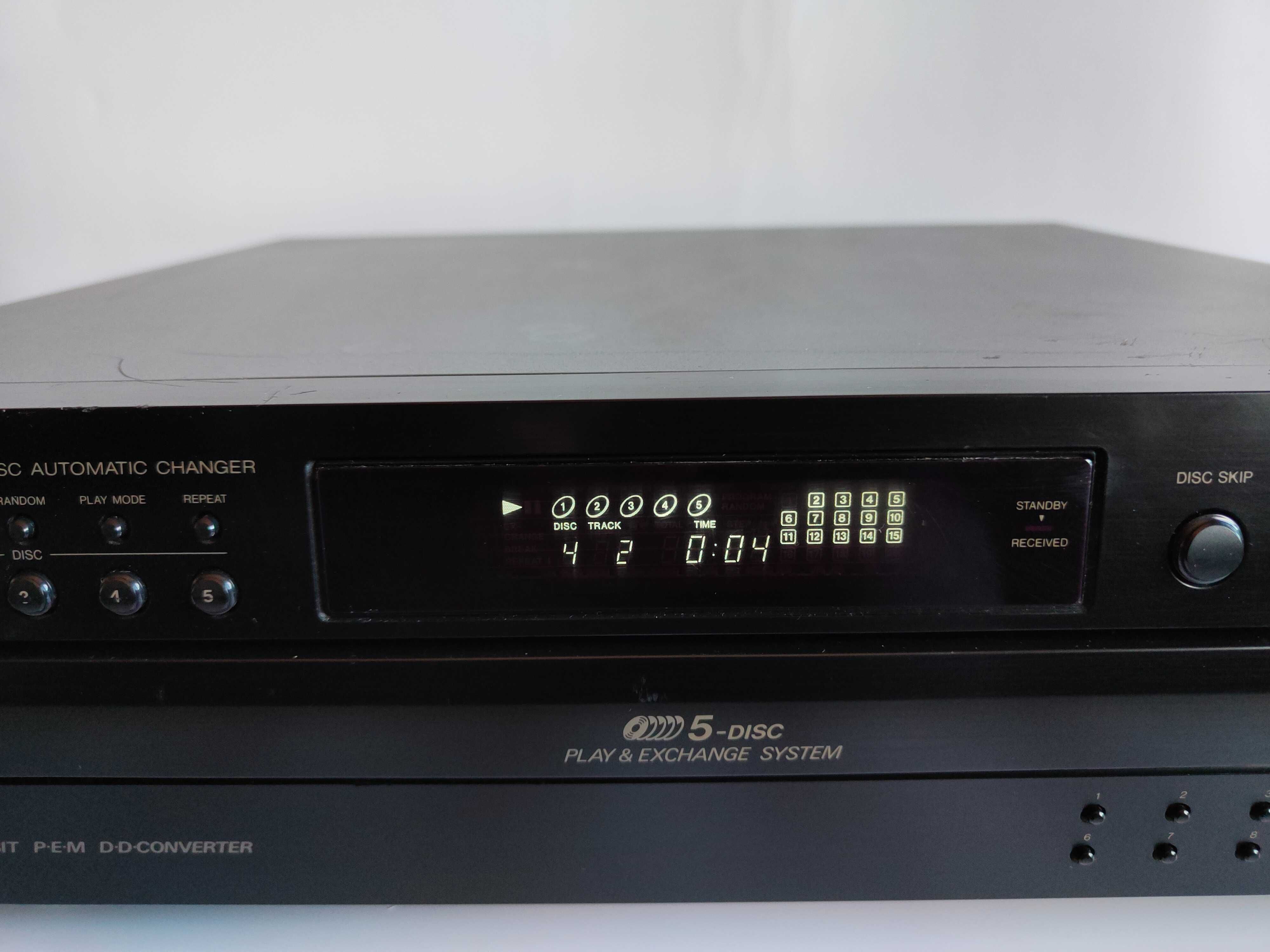JVC XL-F-254 odtwarzacz zmieniarka na 5 CD z wadami