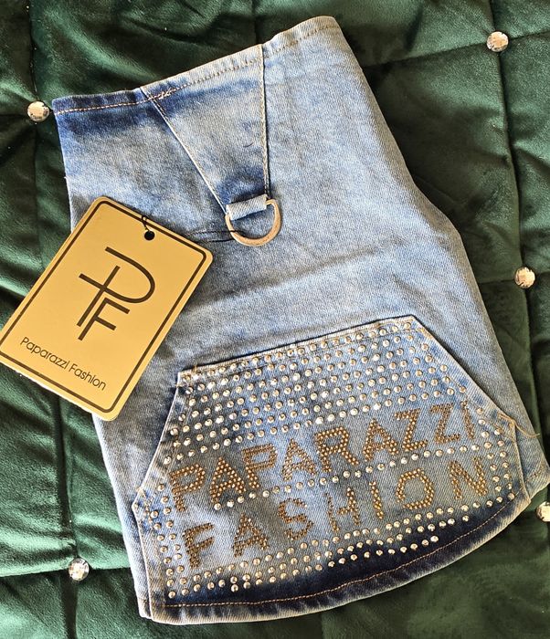 Ubranko jeansowe dla małego psa Paparazzi Fashion