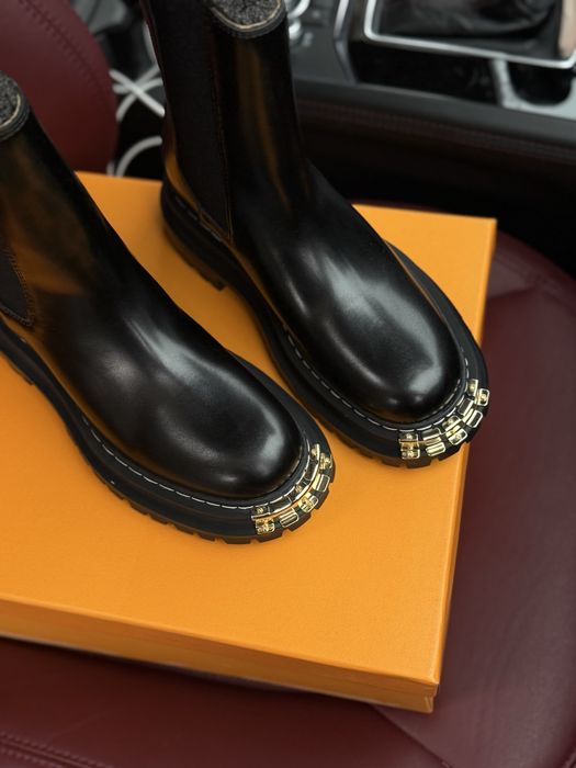 Ботинки сапоги в стиле сандро sandro челси натуральная кожа