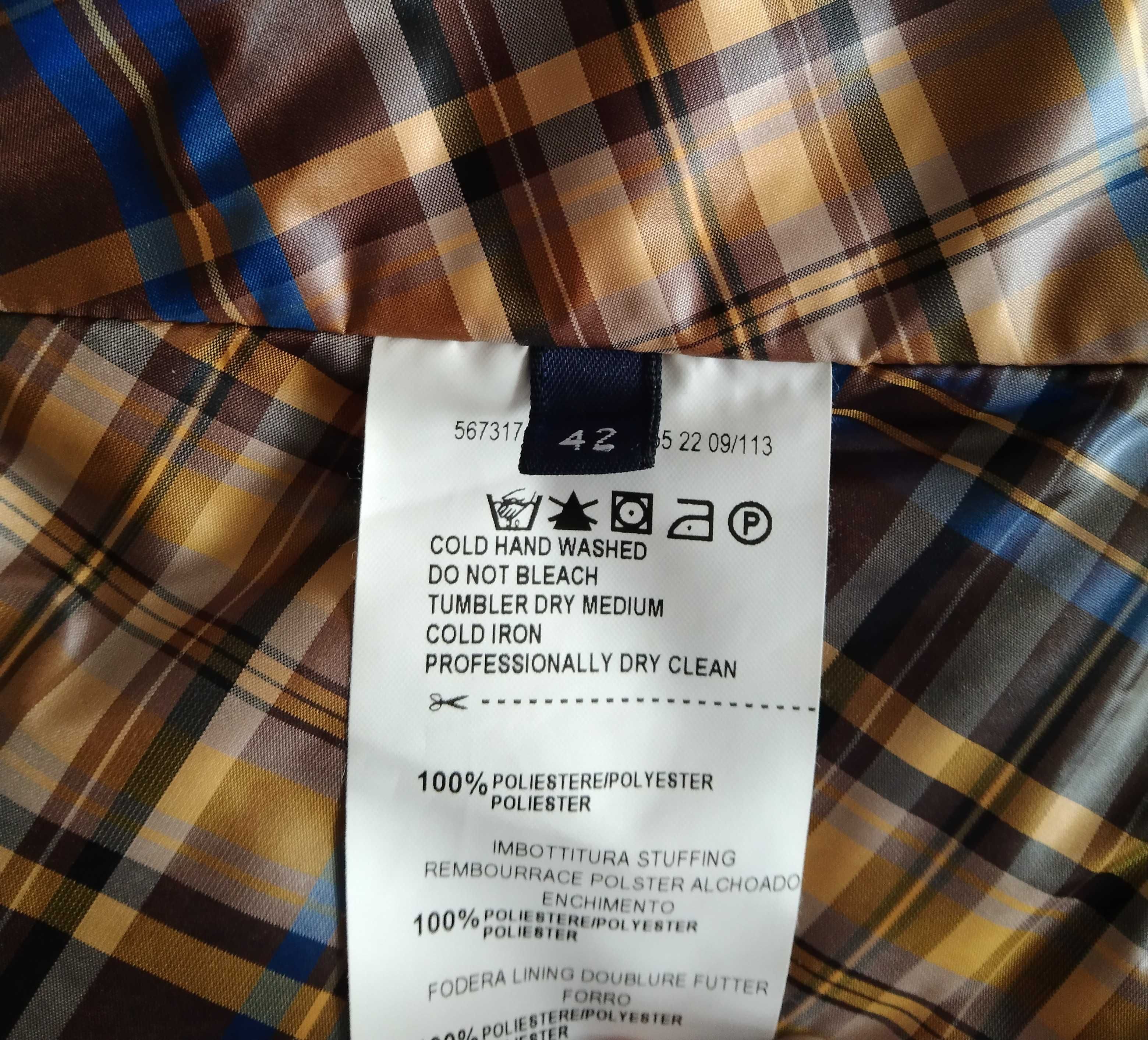 Trussardi Jeans kurtka przejściowa wiosenna/jesienna w kratę 42